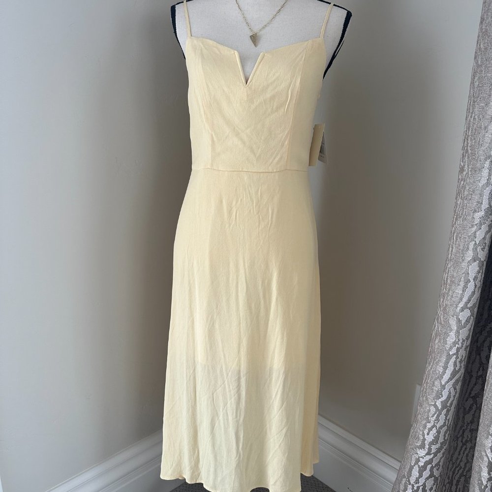NWT *Row A* Yellow Midi Dress I Size M
